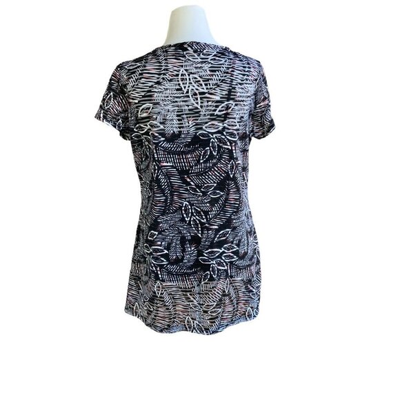 NEW DIRECTIONS 2 PIECE TOP M BLACK MULTI COLORS ABSTRACT POLY BLEND OFFICE WEAR - Picture 13 of 13